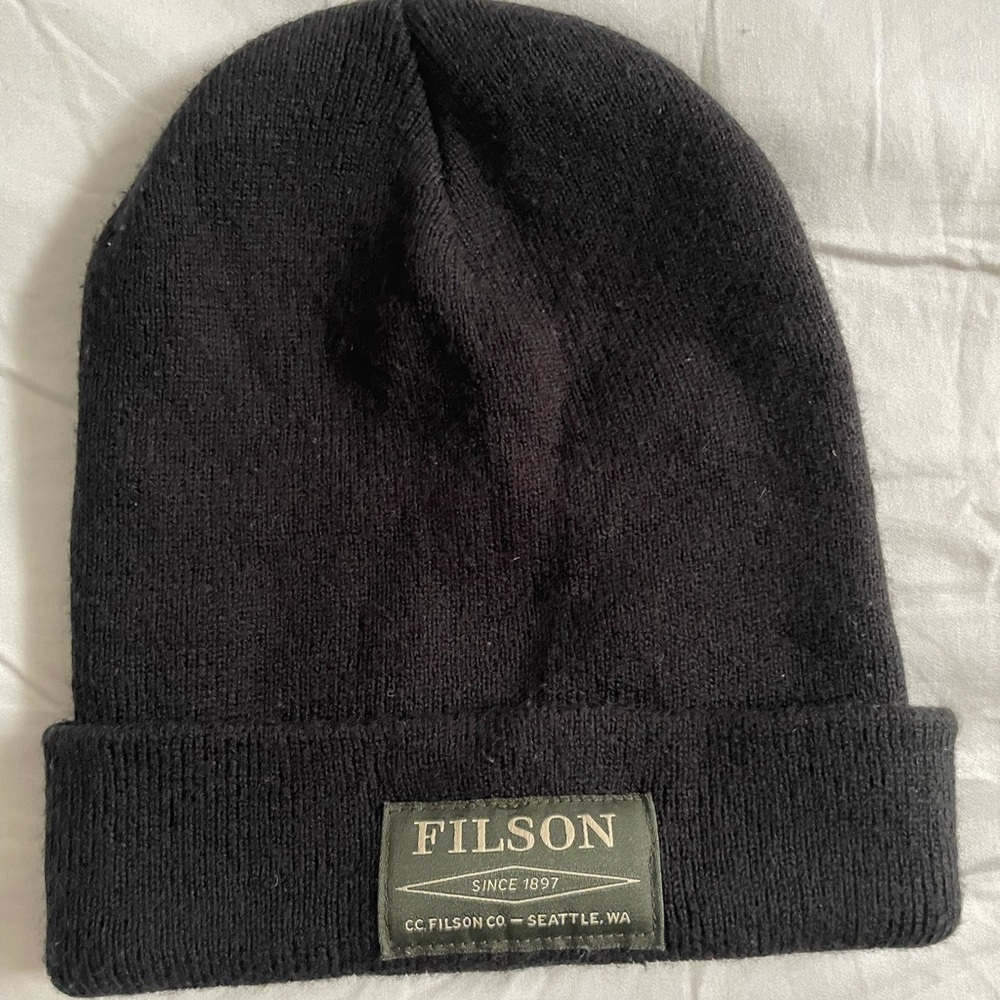 Filson black beanie. Worn a couple times.